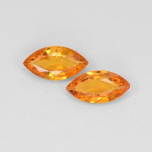 Naranja medio Zafiro Gema - 0.5ct Forma marquesa (ID: 508877)