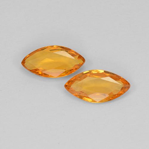 Medium Orange Sapphire Gem - 0.5ct Marquise Facet (ID: 508878)