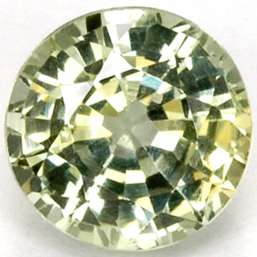 1.24 ct Green Sapphire Gemstone, Sapphire Gem in Round Facet Shape for Sale.