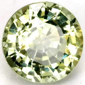 1.24 ct Green Sapphire Stone, Natural Sapphire in Round Facet Shape for Sale
