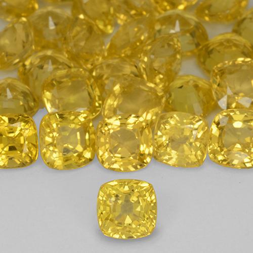 Tuscany Yellow Сапфир Камень - 0.5ct Огранка Подушечка (ID: 509218)