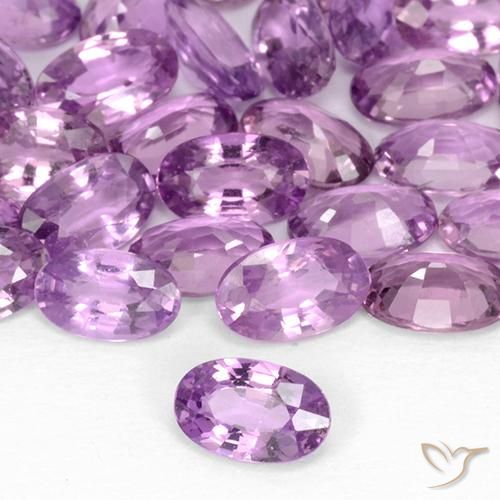 1.69 ctw Purple Sapphire Stones, Natural Sapphire in Oval Facet Shape for Sale