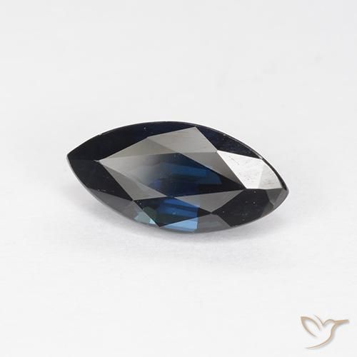 1.20 ct Blue Sapphire Stone, Natural Sapphire in Marquise Facet Shape for Sale