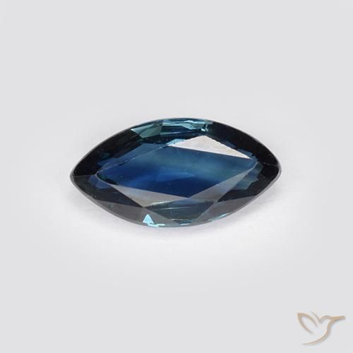 0.77ct Natural Deep Navy Blue Sapphire, Marquise, VS