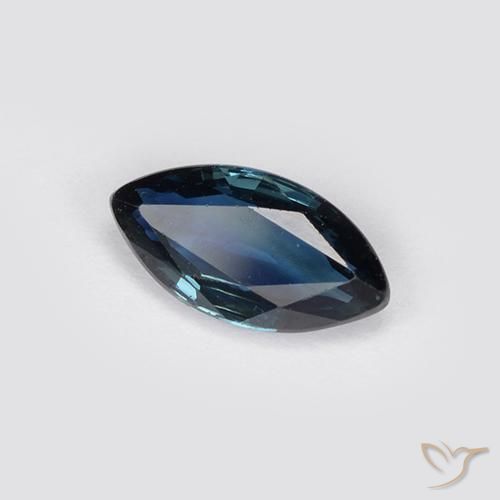 0.77 ct Blue Sapphire Stone, Natural Sapphire in Marquise Facet Shape for Sale