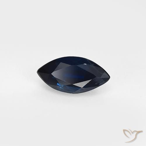0.96 ct Blue Sapphire Stone, Natural Sapphire in Marquise Facet Shape for Sale