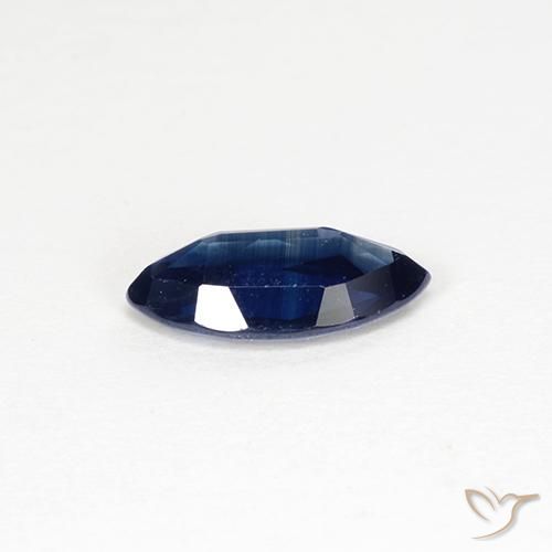 Sapphire Gemstone in 9.1 x 4.8 mm Size for Sale, Sapphire Stone in Navy Blue Color