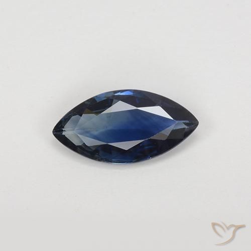 Azul marino Zafiro Gema - 0.9ct Forma marquesa (ID: 509772)