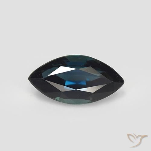 Saphir bleu en vrac de 1,17 ct, taille marquise de 9 x 4,6 mm de Madagascar, Photo A