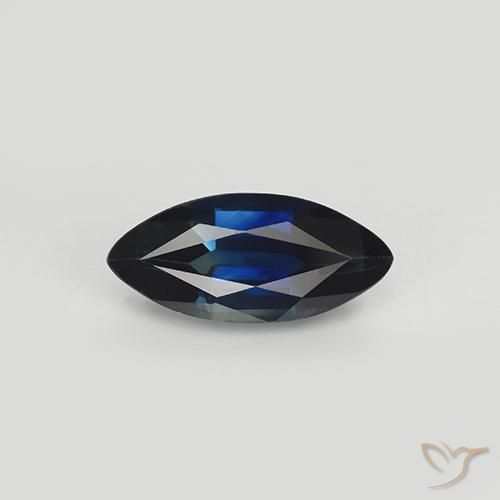 1.02 ct Loose Blue Sapphire, 9.6 x 4.4 mm Marquise Cut From Madagascar, Photo A