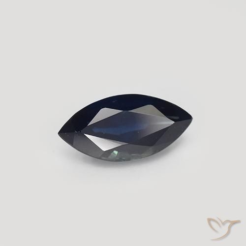 1.07 ct Blue Sapphire Stone, Natural Sapphire in Marquise Facet Shape for Sale