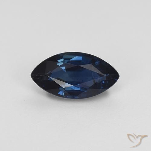 1.1 ct Loose Blue Sapphire, 9 x 4.8 mm Marquise Cut From Madagascar, Photo A