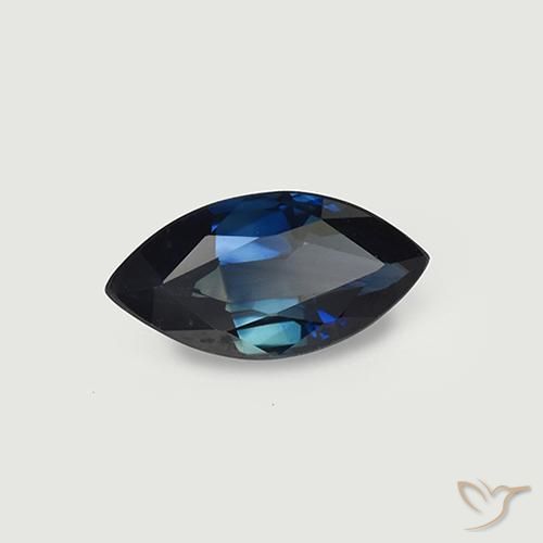 1.03 ct Blue Sapphire Stone, Natural Sapphire in Marquise Facet Shape for Sale