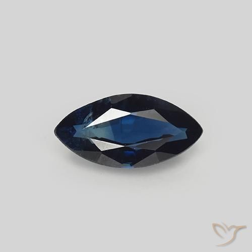 1.02ct Natural Dark Blue Sapphire, Marquise, VS