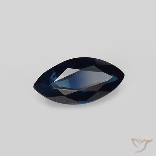 1.02 ct Blue Sapphire Stone, Natural Sapphire in Marquise Facet Shape for Sale