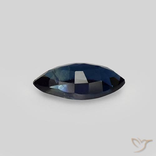 Sapphire Gemstone in 9 x 4.6 mm Size for Sale, Sapphire Stone in Dark Blue Color