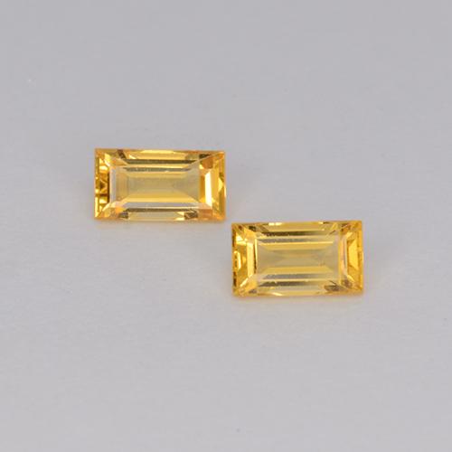 Medium Golden Сапфир Камень - 0.2ct Форма Багет ступенчатая огранка (ID: 510601)
