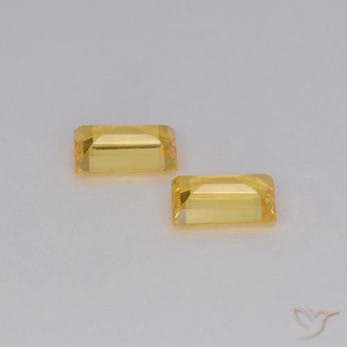 Sapphire Gemstones in 5 x 3 mm (calibrated) Size for Sale, Sapphire Stones in Golden Color