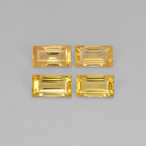 Golden Sapphire Gem - 0.3ct Baguette Step Cut (ID: 510606)