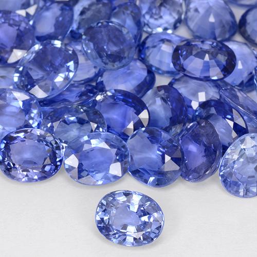 0.76 ct Blue Sapphire Stone, Natural Sapphire in Oval Facet Shape for Sale