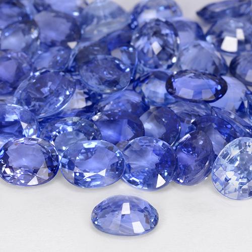 Sapphire Gemstone in 6.1 x 5.1 mm Size for Sale, Sapphire Stone in Pastel Blue Color