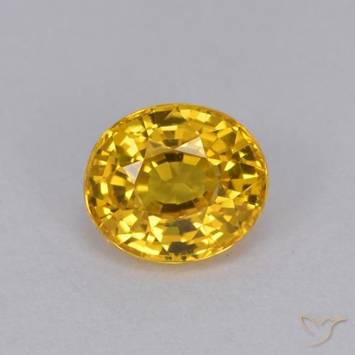 1.01ct Natural Deep Golden Orange Sapphire, Oval, VVS