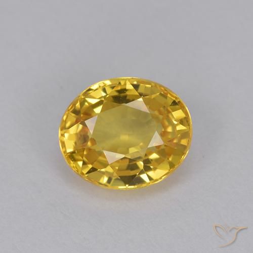 0.99ct Natural Golden Sapphire, Oval, VVS