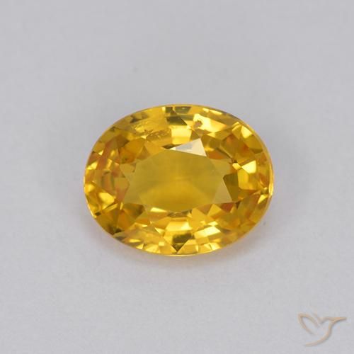 0.98ct Natural Golden Sapphire, Oval, VVS
