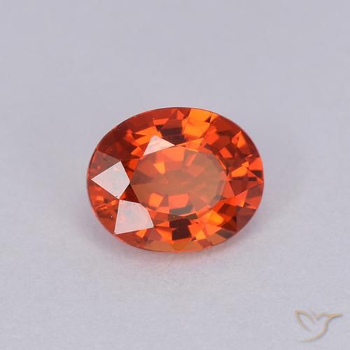 0.88 ct Red Sapphire Stone, Natural Sapphire in Oval Facet Shape for Sale