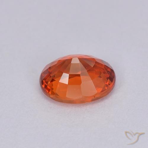 Sapphire Gemstone in 6.1 x 4.9 mm Size for Sale, Sapphire Stone in Bright Crimson Red Color