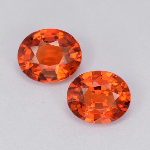 Bright Crimson Red Сапфир Камень - 0.8ct Фасетный Овал (ID: 511947)