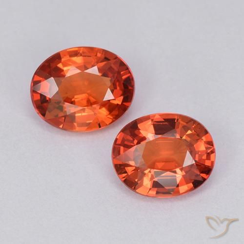 Saphir orange en vrac de 1,48 ct, taille ovale de 6 x 4,9 mm de Tanzanie, Photo A