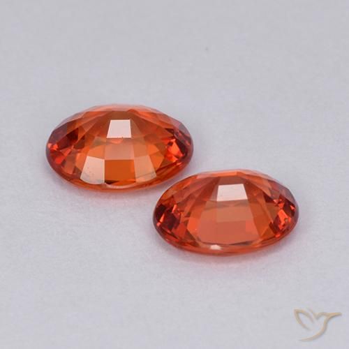 Best Orange Sapphires for Oval Stud Earrings | Matching Size and Color