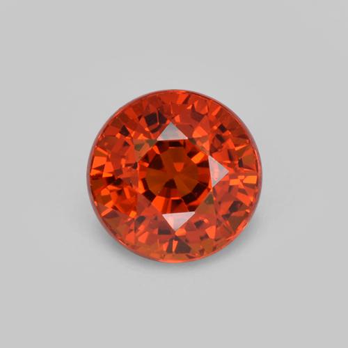Fire Orange Saphir Edelstein - 1ct Rund Facettenschliff (ID: 511956)