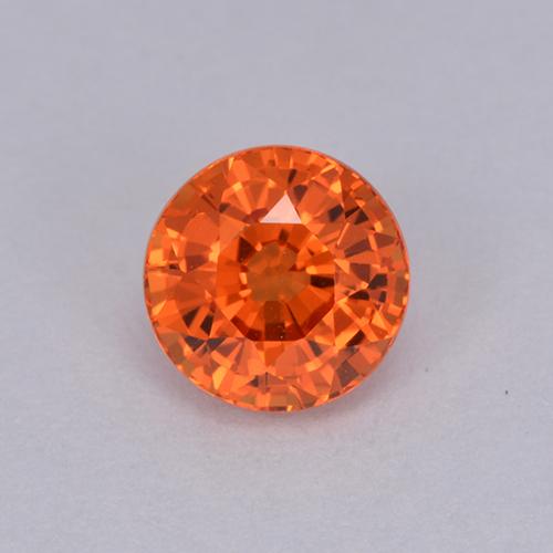 Medium Orange Sapphire Gem - 1.2ct Round Facet (ID: 511959)