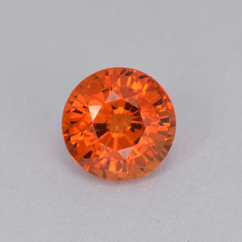 rötlich-orange Saphir Edelstein - 1ct Rund Facettenschliff (ID: 511963)