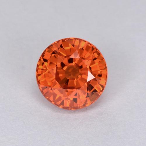 برتقالى دافئ زفير حجر كريم - 1.1ct وجه دائرى (ID: 511966)