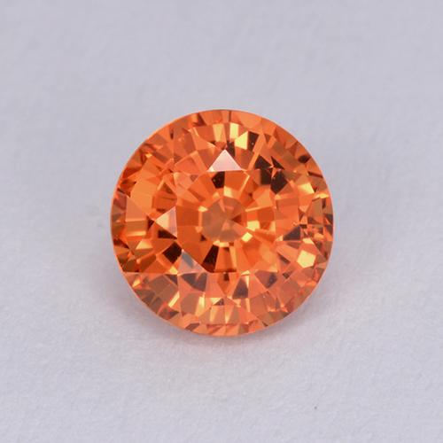 Medium Orange Zaffiro Gem - 1.1ct Sfaccettatura rotonda (ID: 511968)