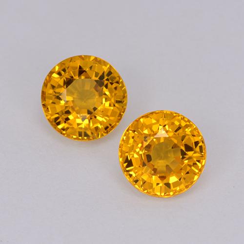 Dark Golden Sapphire Gem - 1ct Round Facet (ID: 511974)