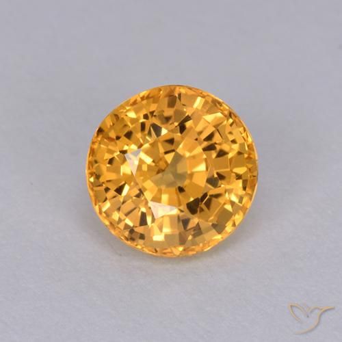1.05ct Natural Gold Sapphire, Round, VVS