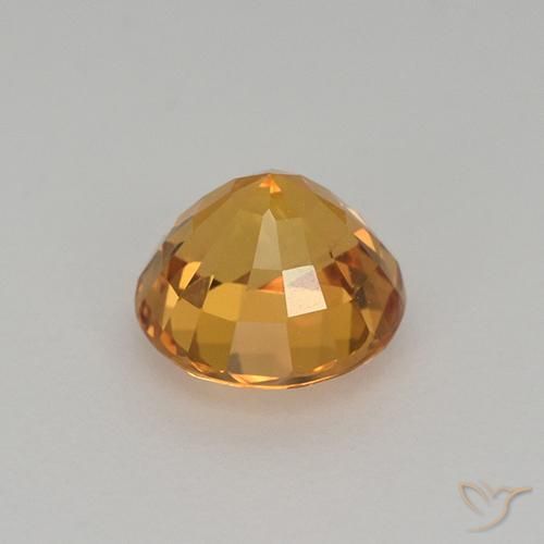 Sapphire Gemstone in 5.5 mm (calibrated) Size for Sale, Sapphire Stone in Dark Orange Color