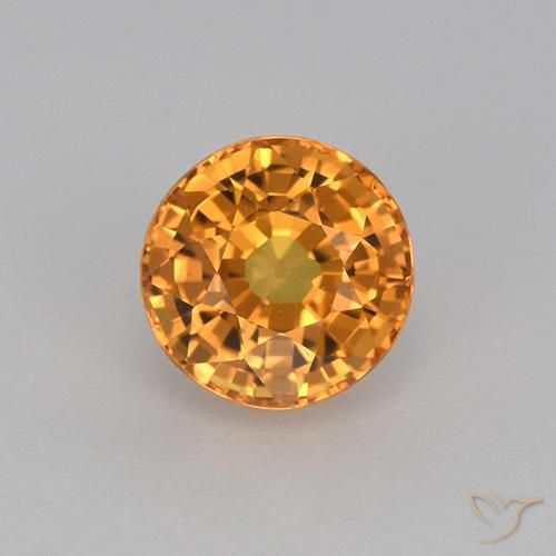 1.17ct Natural Gold Sapphire, Round, VVS