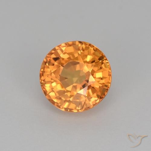 1.00 ct Golden Sapphire Stone, Natural Sapphire in Round Facet Shape for Sale