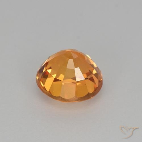 Sapphire Gemstone in 5.5 mm (calibrated) Size for Sale, Sapphire Stone in Dark Orange Color