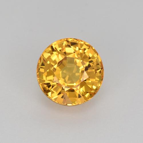 Dorado Zafiro Gema - 1.1ct Faceta Redonda (ID: 512045)