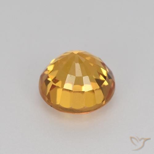 Sapphire Gemstone in 5.5 mm (calibrated) Size for Sale, Sapphire Stone in Medium Orange Color