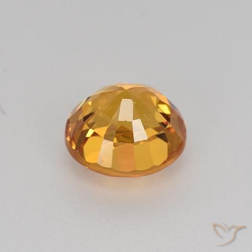 Sapphire Gemstone in 5.5 mm (calibrated) Size for Sale, Sapphire Stone in Medium Orange Color