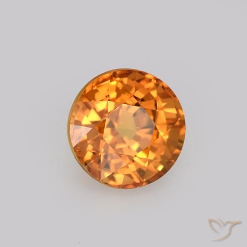 1.13 ct Golden Sapphire Stone, Natural Sapphire in Round Facet Shape for Sale