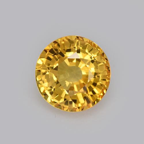Deep Gold Сапфир Камень - 1ct Круглая Фасетная Огранка (ID: 512119)