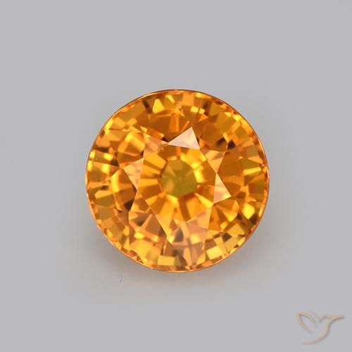 1.24ct Natural Gold Sapphire, Round, VVS